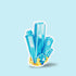 Blue Aquamarine Crystal Premium Vinyl Sticker, Pisces Birthstone, Die-Cut Laptop Decal